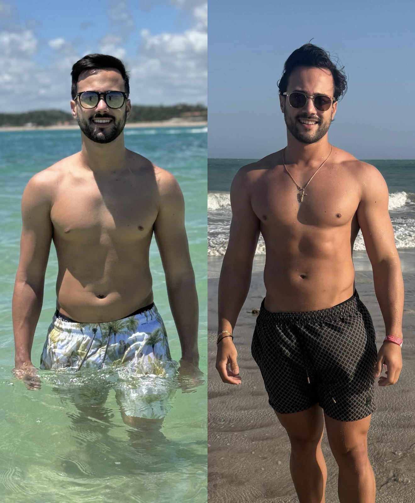 Transformação antes e depois — aluno 2